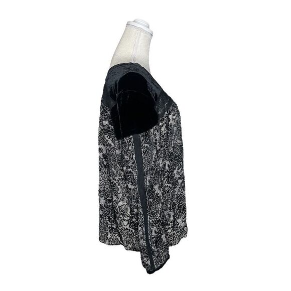Sundance Silk Blend Velvet Burnout Boho Top Medium - Picture 5 of 13